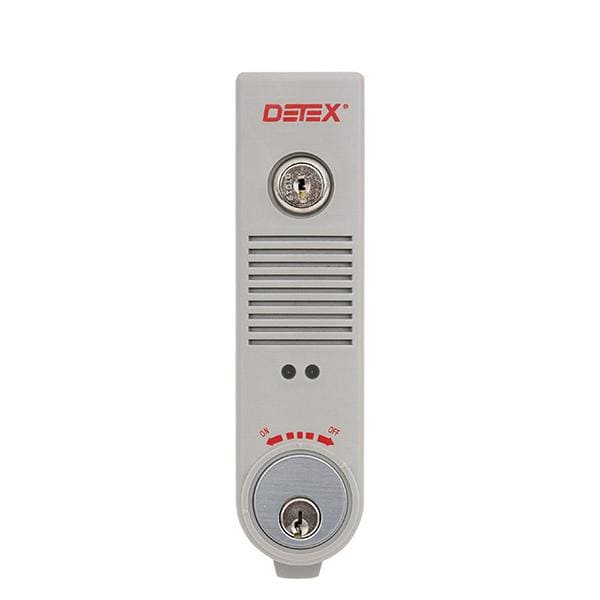 Detex: Door Prop Alarm, Surface Mount, Timer, Battery Powered, Gray